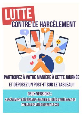 Jounée nationale de lutte contre le harcèlement